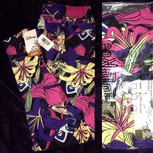 NIP Lularoe TC Disney Villains Maleficent Floral